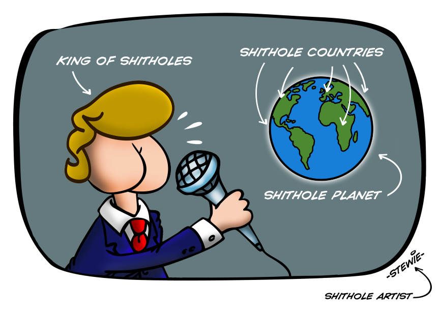 Karrikatur: SHITHOLE TV News 1