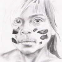 Indigenous child in Brazil