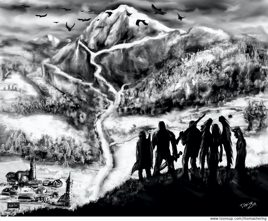 Illustration: Blick auf den Grimmepass 1