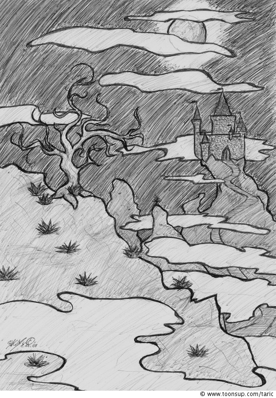 Illustration: Castle at night 1