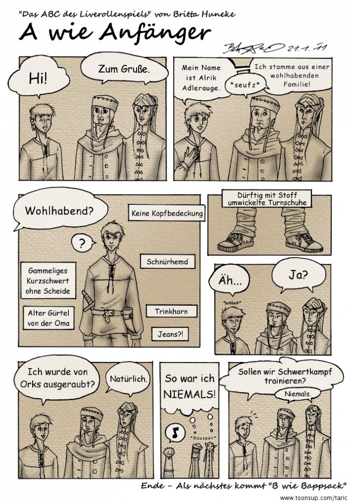 Comic: Das ABC des Liverollenspiels 2