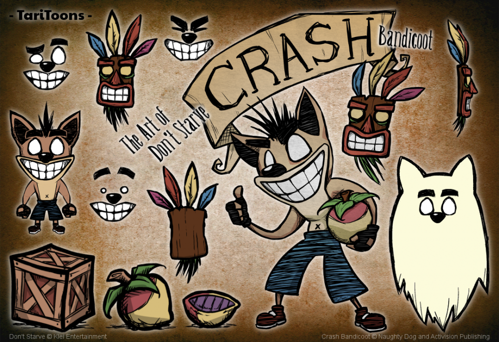 Concept Art / Character Design: Don't Starve Character Mod - Crash Bandicoot 1