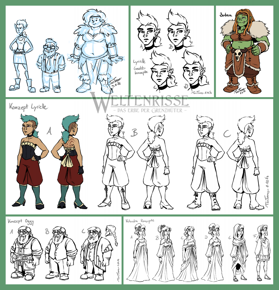 Concept Art / Character Design: Weltenrisse: Das Erbe der Grenzhüter 3