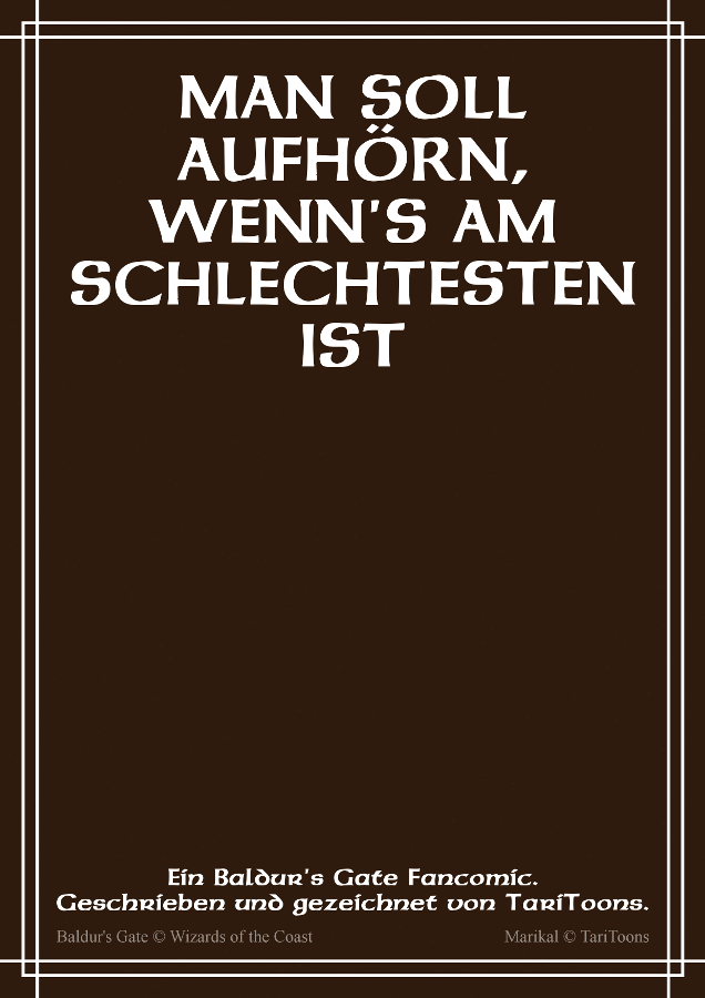 Comic: Man soll aufhörn wenn's am schlechtesten ist 1