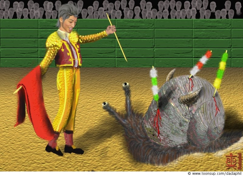 Cartoon: Bull-snail 1