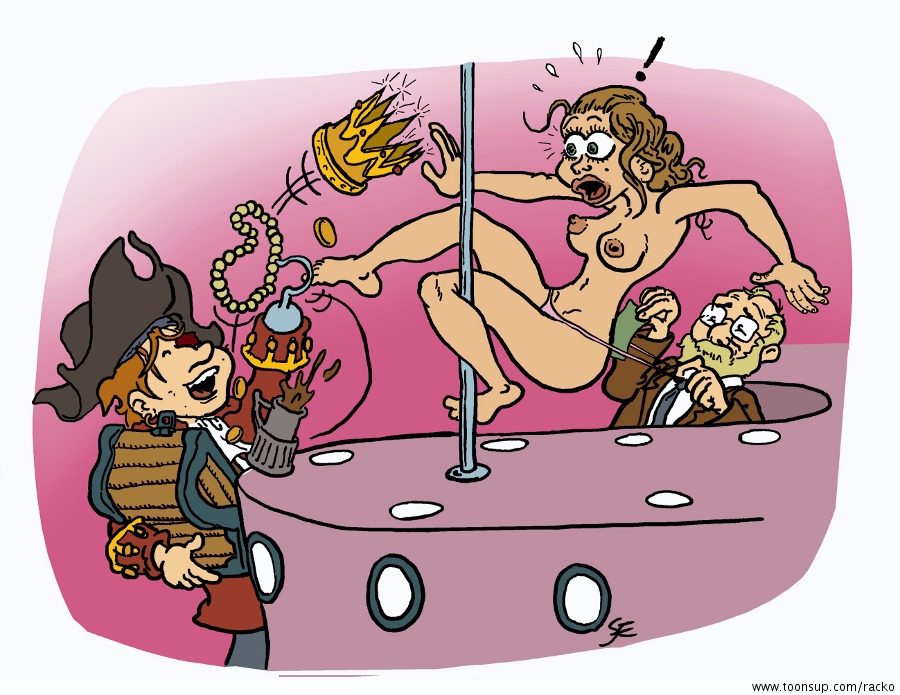 Cartoon: Pirat im Stripschuppen 1
