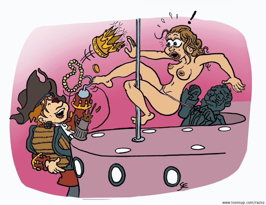 Cartoon: Pirat im Stripschuppen 2