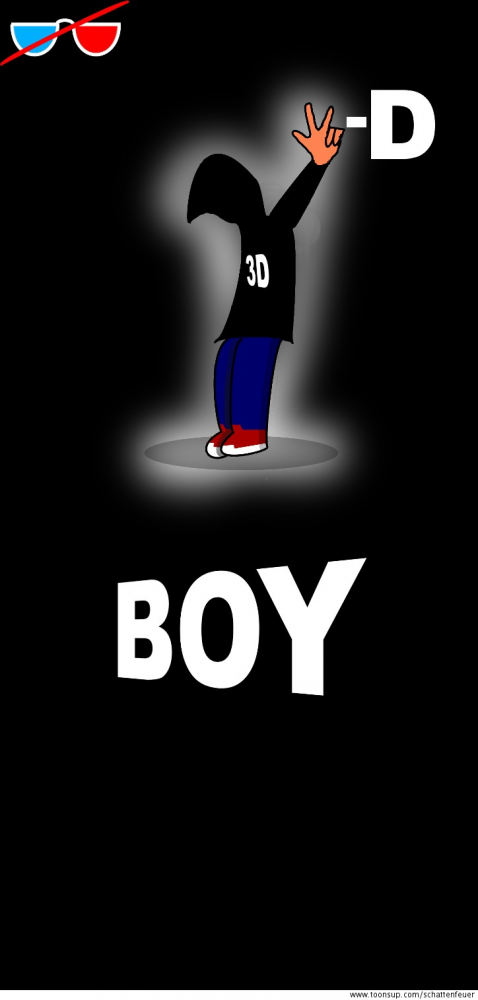 Cartoon: 3-D-Boy 1