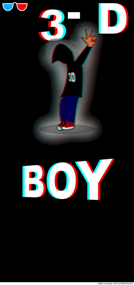 Cartoon: 3-D-Boy 2
