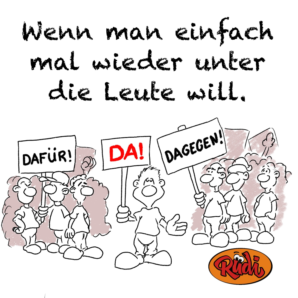 Cartoon: Unter Leute gehen 1