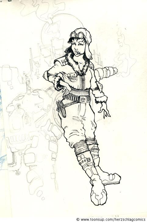 Concept Art / Character Design: Spaceforce-Pilotin 1