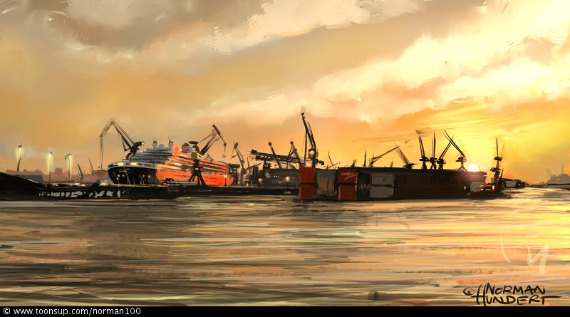 Concept Art / Character Design: Concept Art - Hafen 1