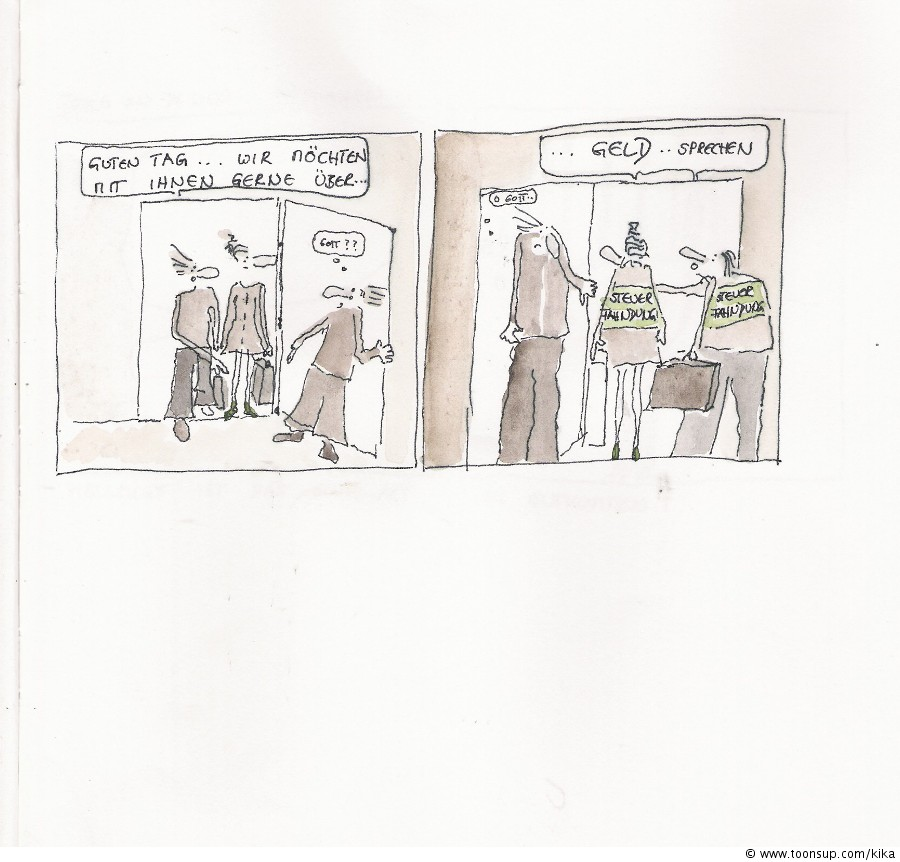 Cartoon: wir möchten gern mit Ihnen über...... 1