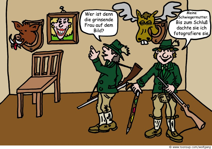 Cartoon: Jägerlatain 1
