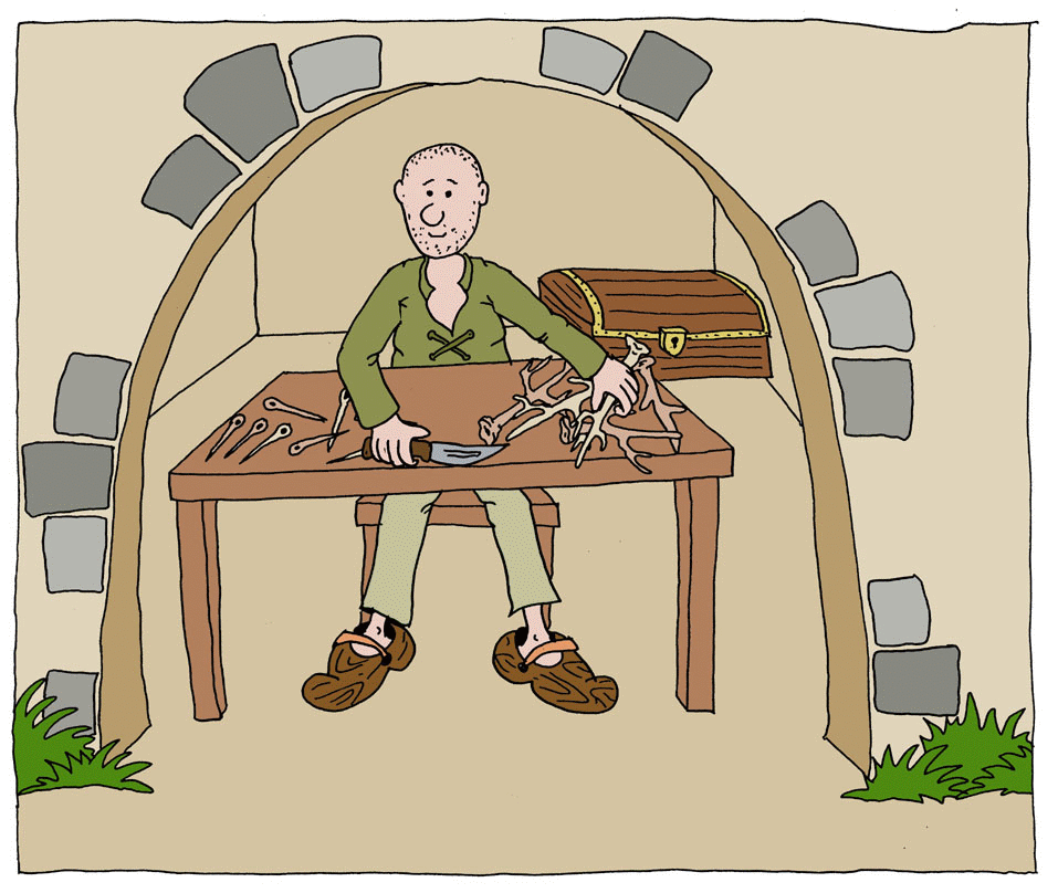 Concept Art / Character Design: Carlo der Geweihschnitzer 1