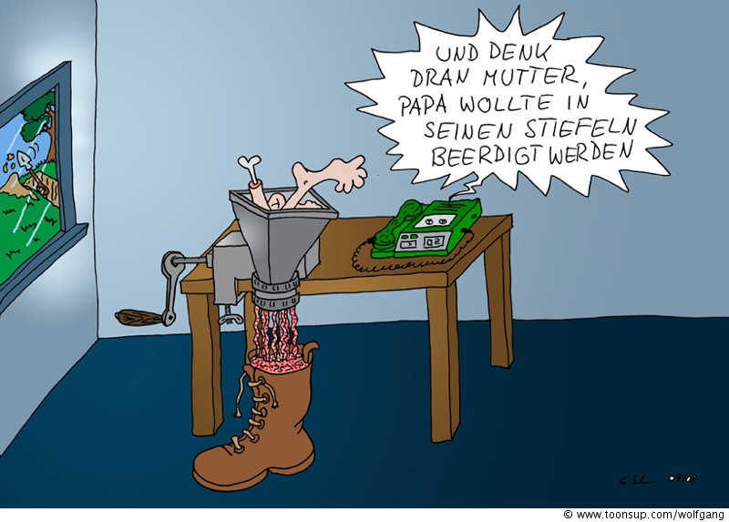 Cartoon: noch ne Beerdigung 1