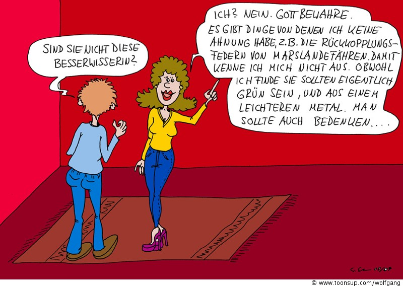 Cartoon: besser Wissen ? 1