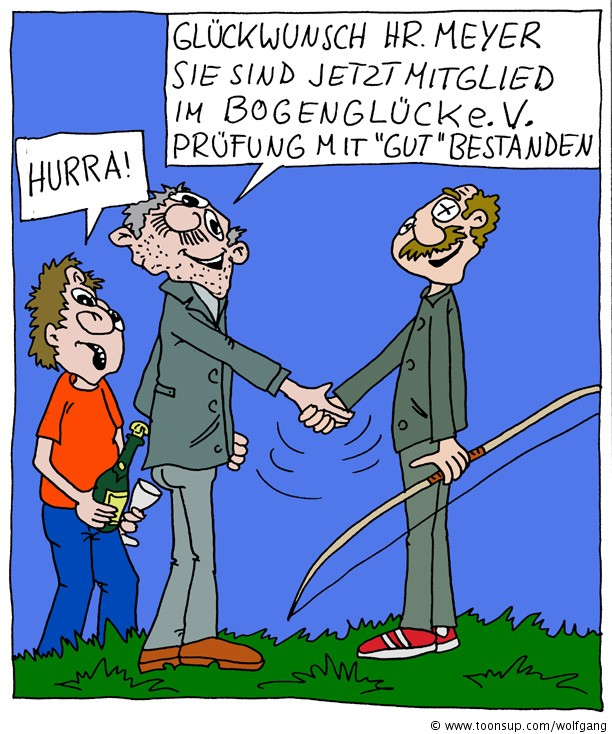 Cartoon: Bogenglück e.V. 2