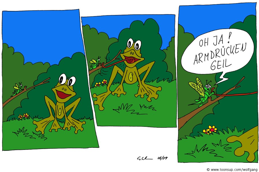 Cartoon: Frosch trifft Opfer ? 1