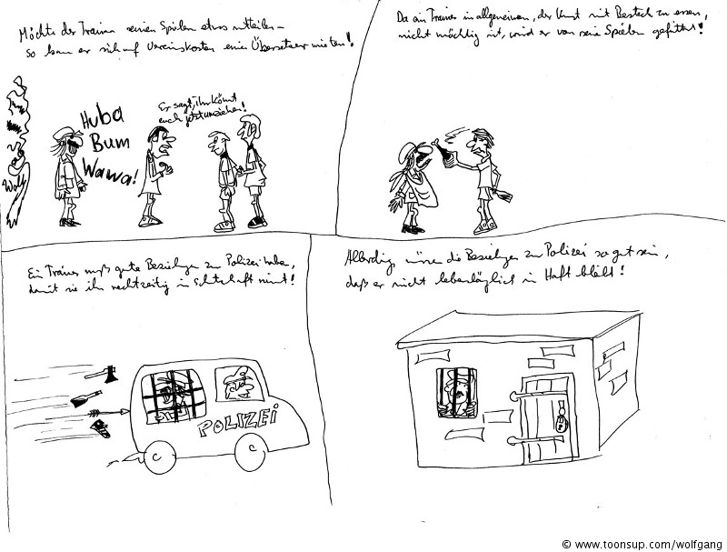 Cartoon: Kellerfunde Trainergeschichten 2