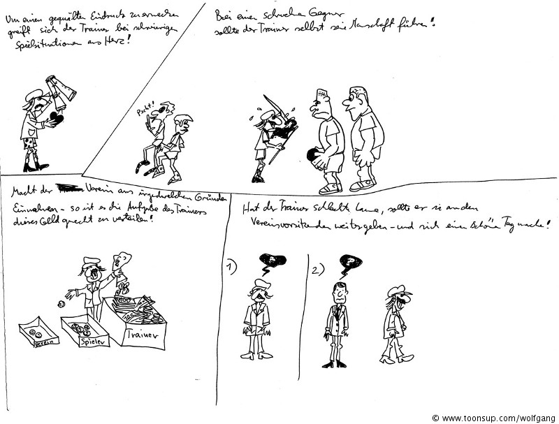 Cartoon: Kellerfunde Trainergeschichten 5