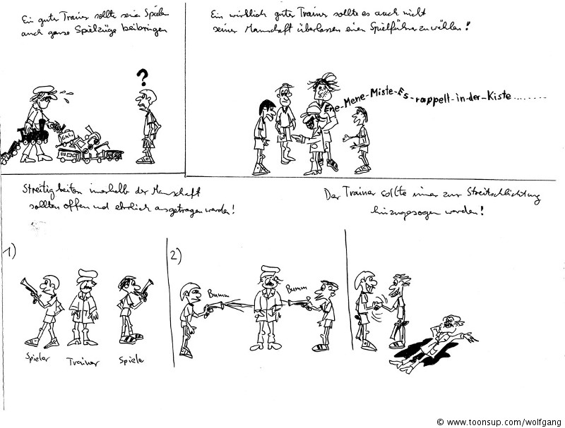 Cartoon: Kellerfunde Trainergeschichten 7