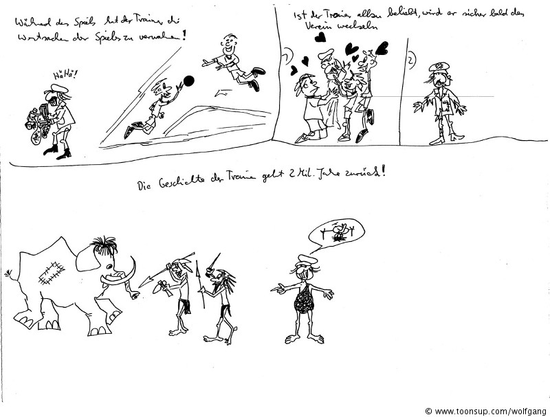 Cartoon: Kellerfunde Trainergeschichten 10