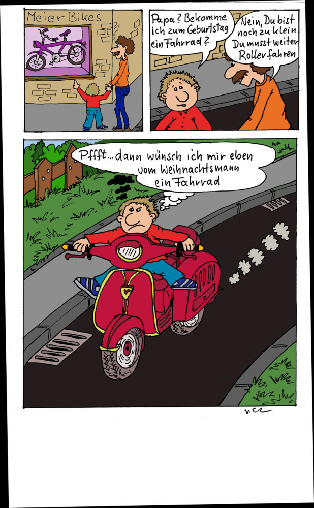 Cartoon: Rollerfahren 1