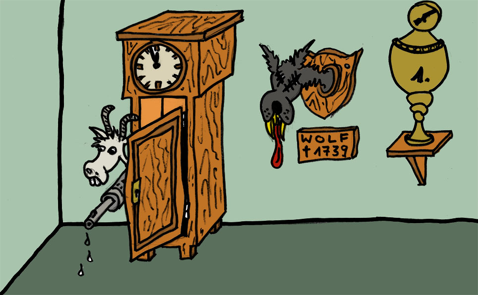 Illustration: Das siebte Geißlein 1