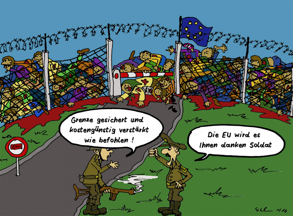 Cartoon: Grenzsicherung 1