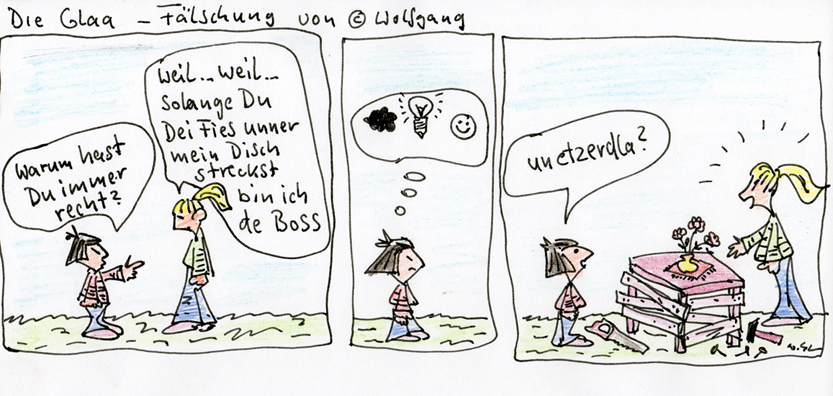 Cartoon: freche Fälschung 1