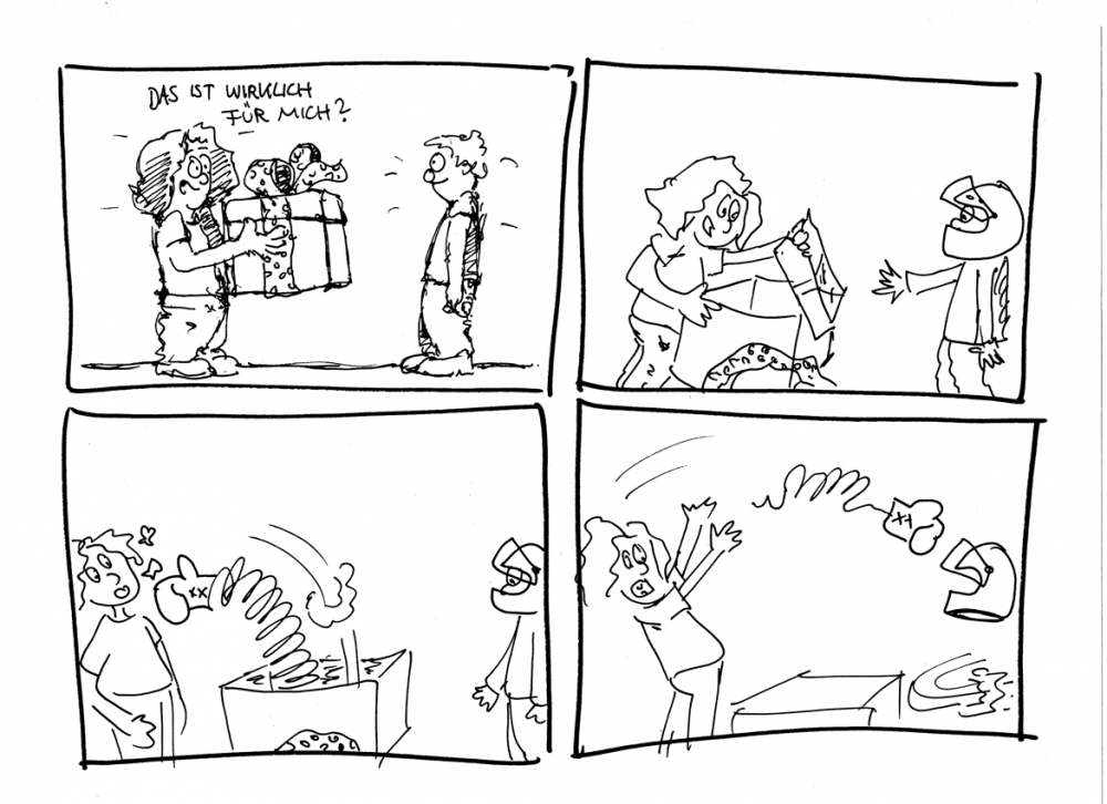 Comic: Bosener Mühle Überraschung zum fertigzeichnen 1