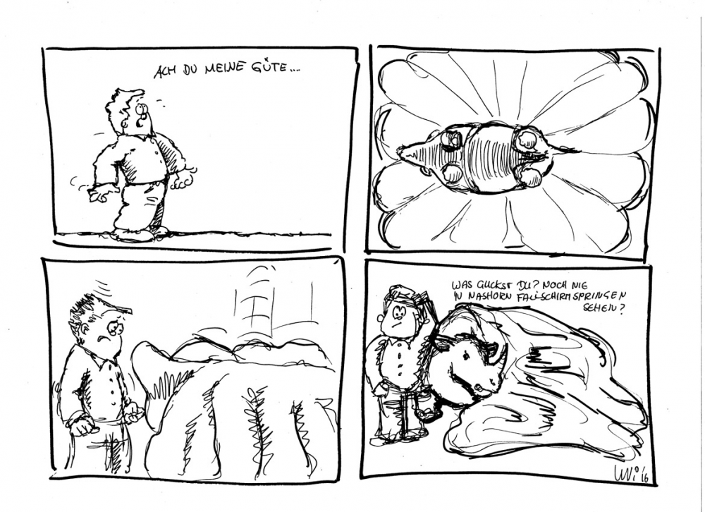 Comic: Bosener Mühle ' Huch ' zum fertigzeichnen 2