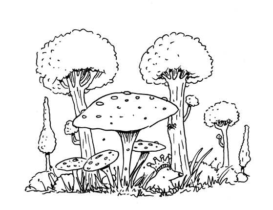 Illustration: Zeichnungen einzelner Künstler Bosener Mühle 1