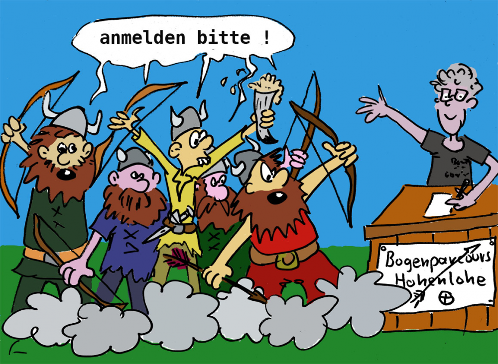 Illustration: Einladung zum Bogenturnier ' Hägar der Schreckliche ' 1