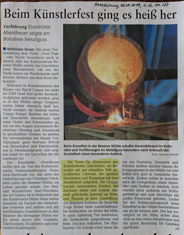 Anderes: Zeitungsausschnitt Bosener Mühle 1