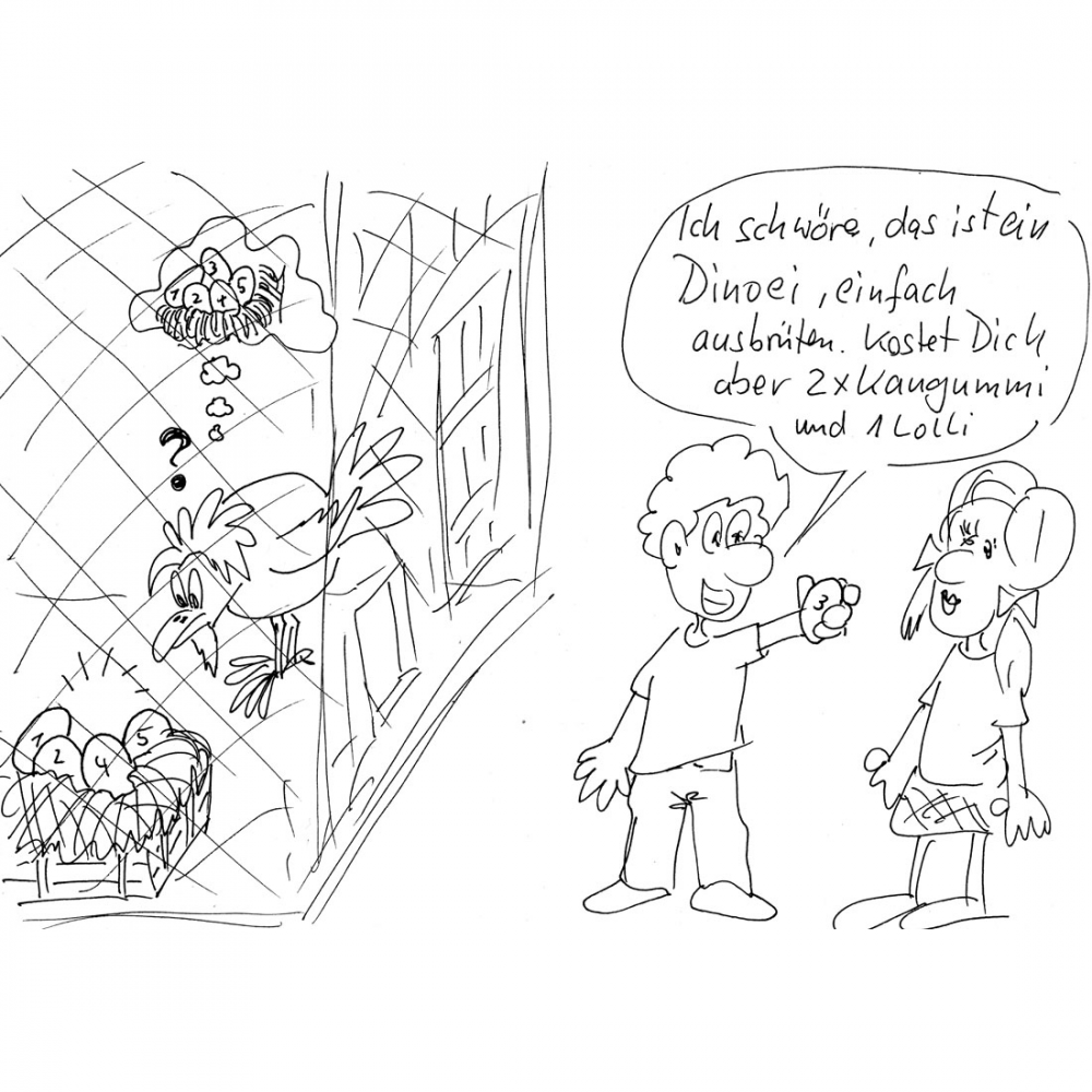 Cartoon: #nichtober Tag 18  Thema: Dino 1