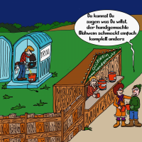 Cartoon: Upventskalender 2020 Weihnachtsmarkt 1