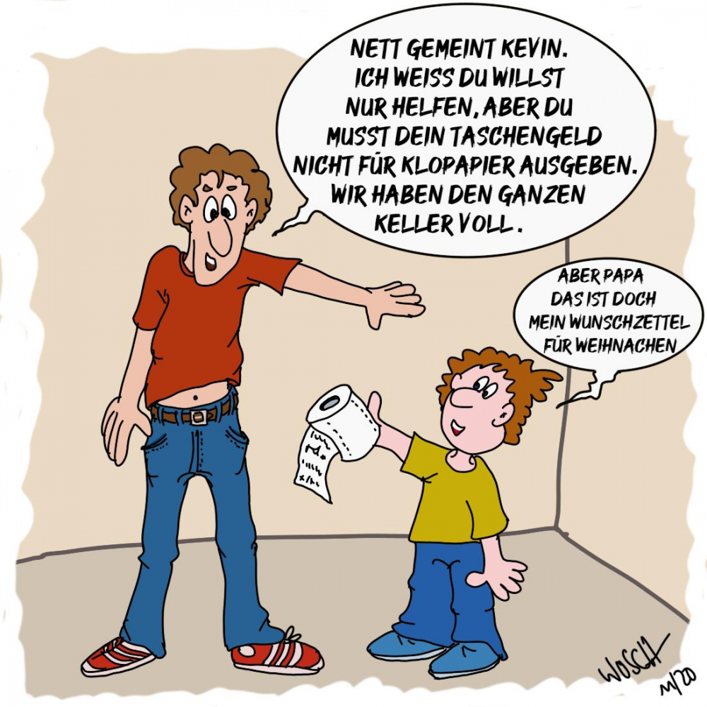 Cartoon: Upventskalender 2020  Wunschzettel 1