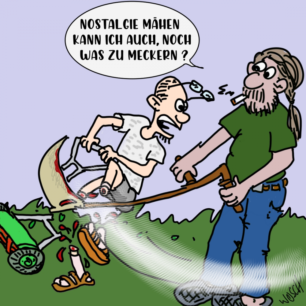 Cartoon: JAVA Nostalgie Mäher 3