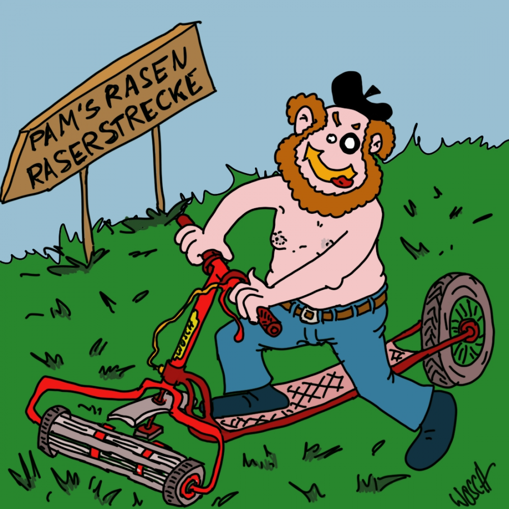 Cartoon: Rasenmäher Ade II 1