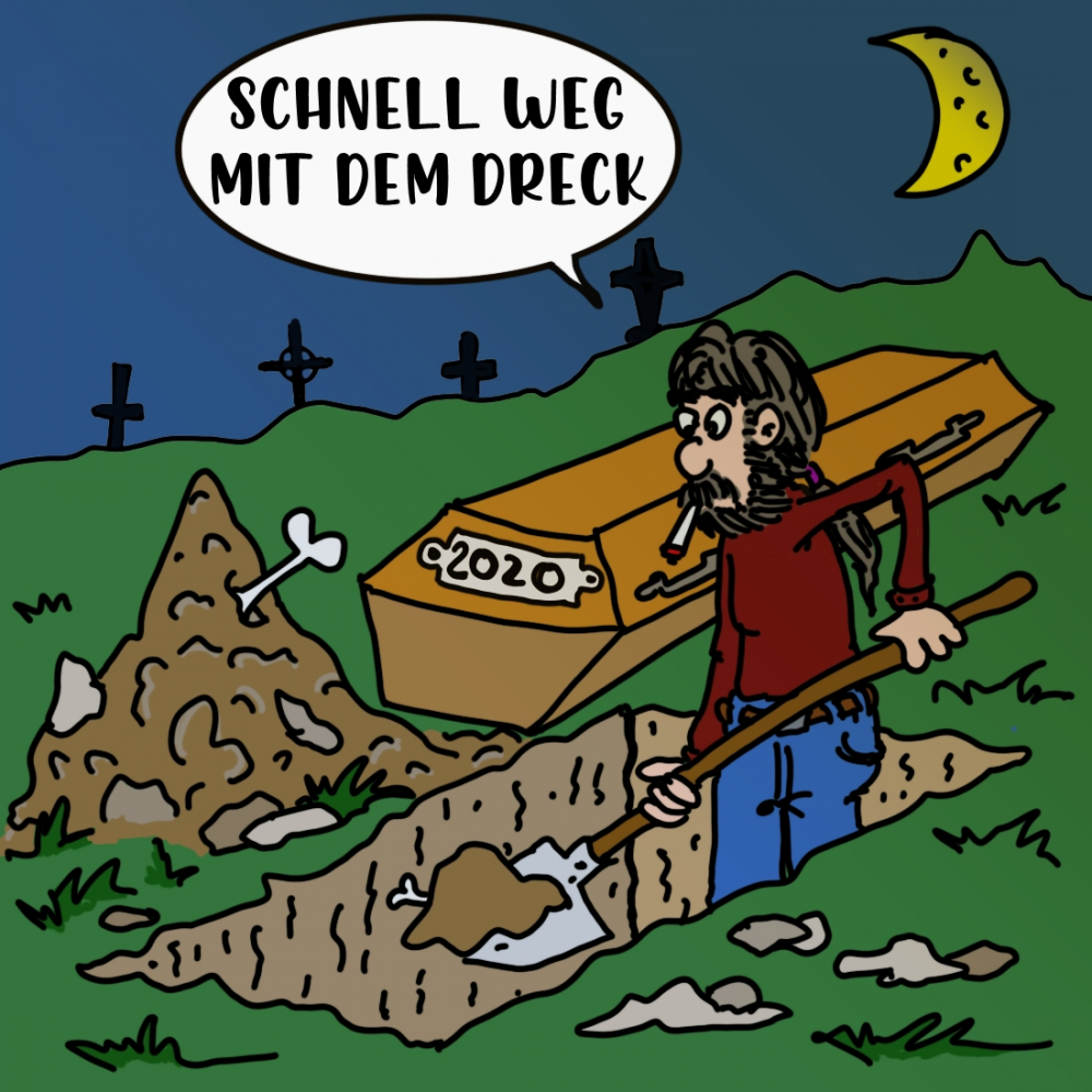Cartoon: Abschied 2020 1
