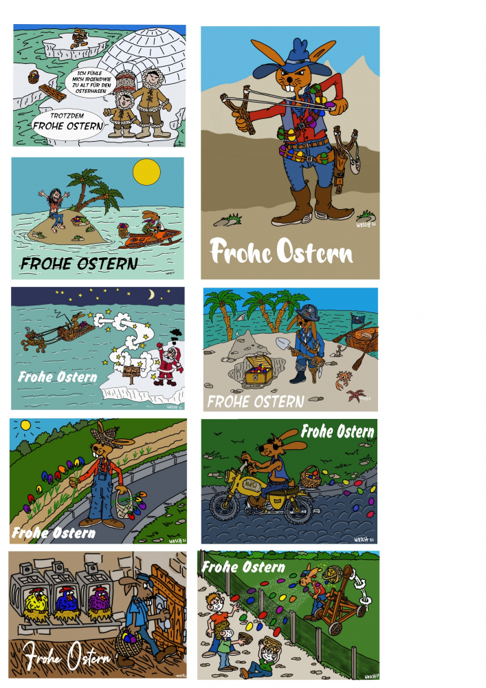 Illustration: Osterkartenproduktion 1