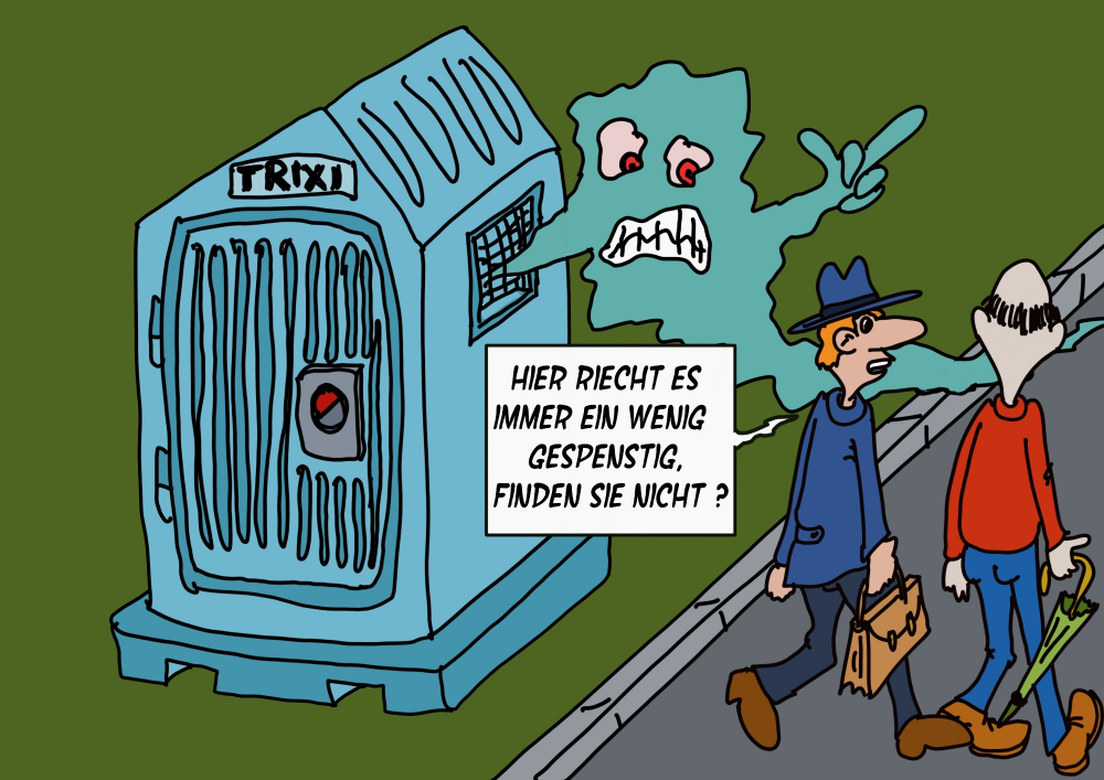 Cartoon: TRIXI Klo Gespenst 1