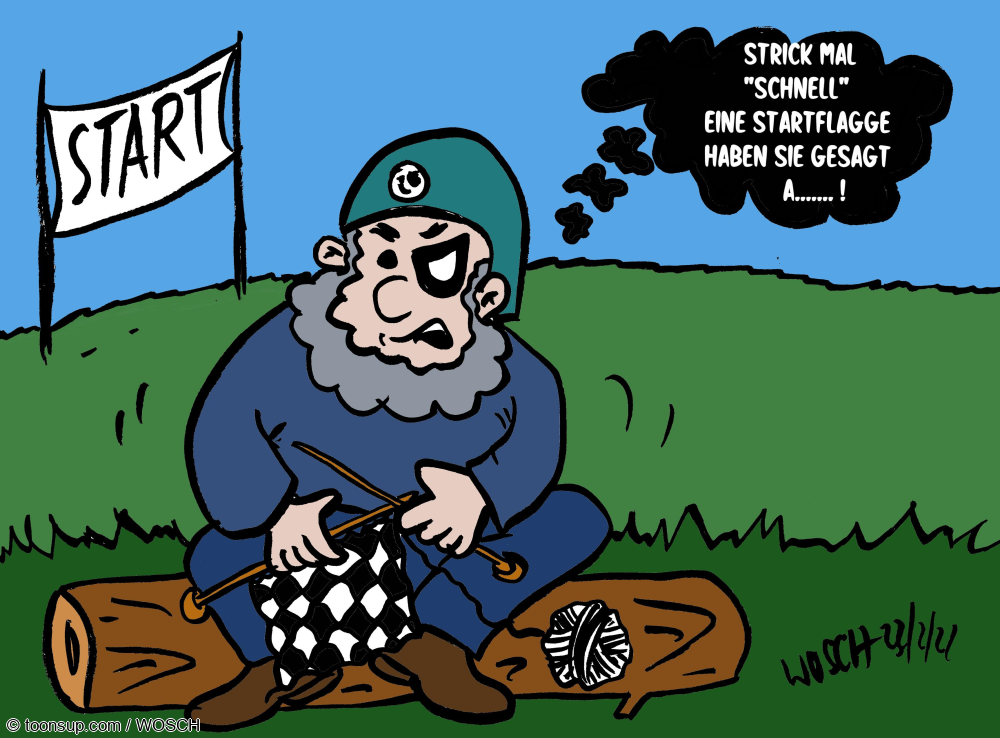 Cartoon: Startflagge 1