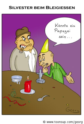 Cartoon: Bleigießen 1