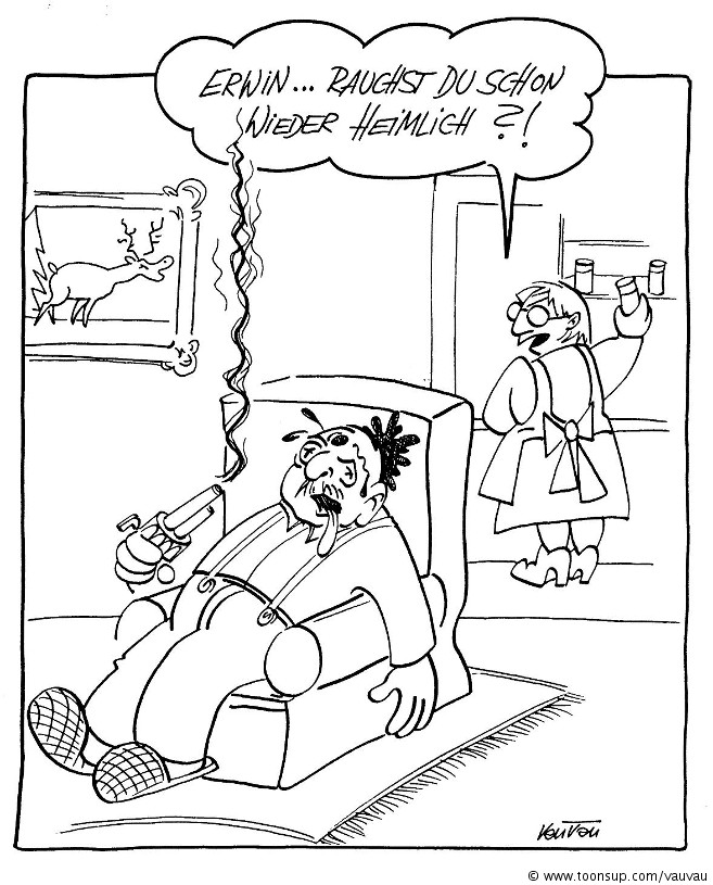 Cartoon: Rauchst Du wieder? 1