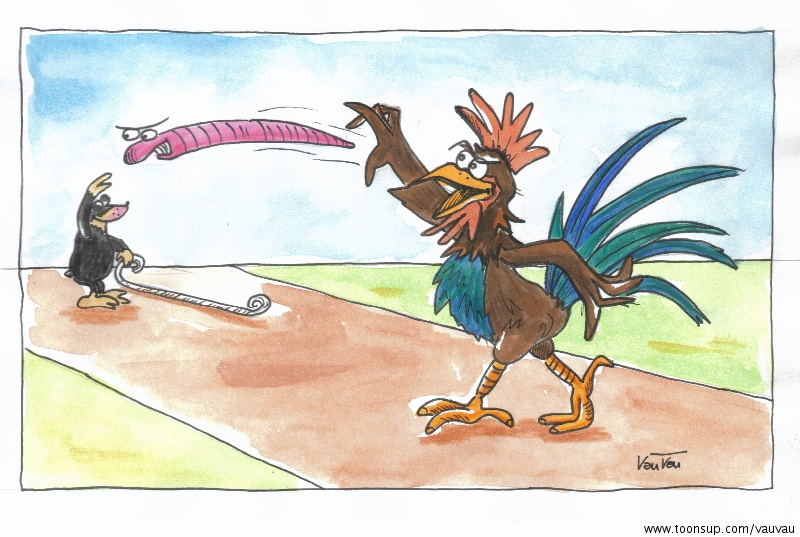 Cartoon: Wurmwurf 1