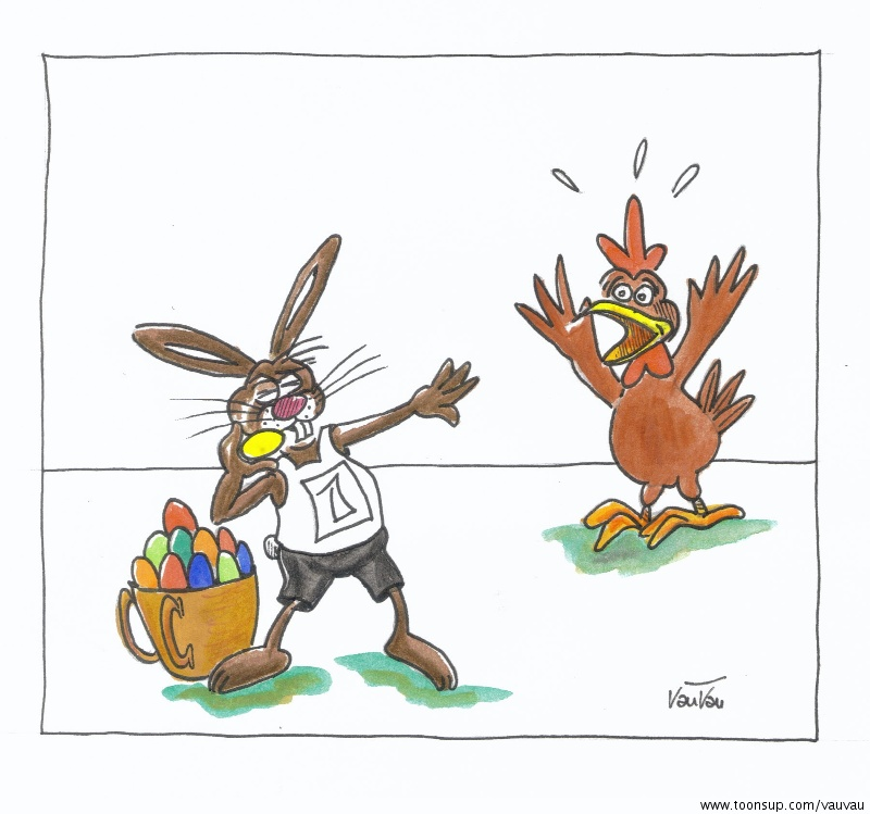 Cartoon: Eierwurf 1