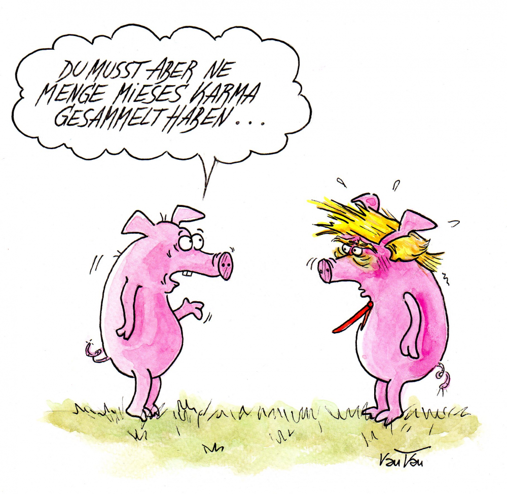 Cartoon: Mieses Karma 1